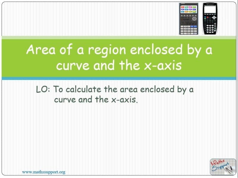 Maths IBAA – 5.054 Area enclosed by a curve and the x-axis