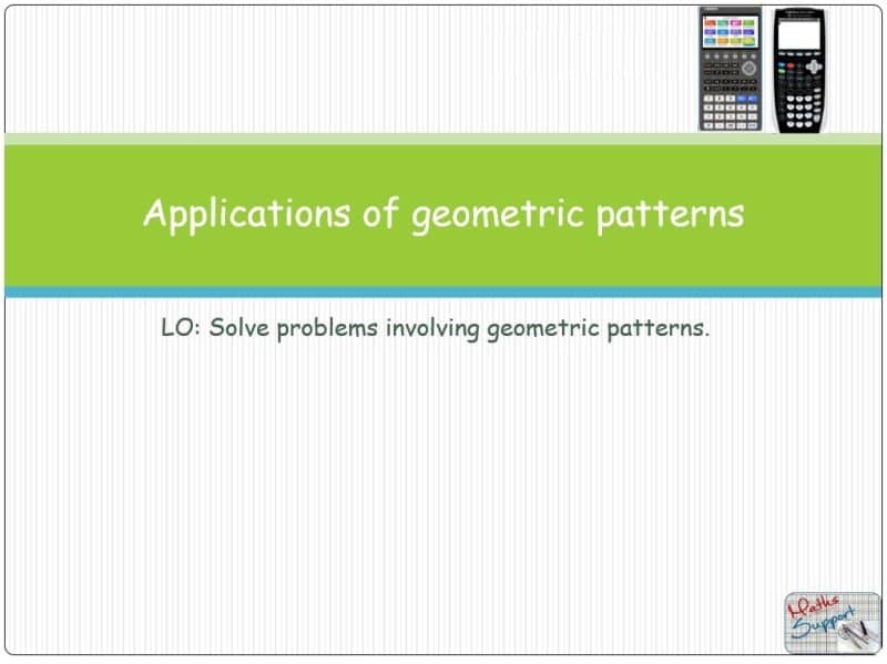 Maths IBAA – 1.34 Applications of arithmetic and geometric patterns