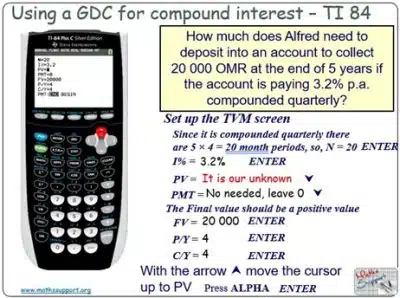 Maths Compound interest TI