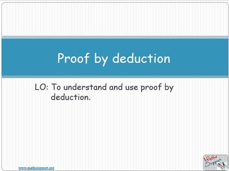 Maths AA-HL 1.15.1 Proof by deduction