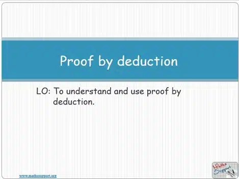 Maths AA-HL 1.15.1 Proof by deduction