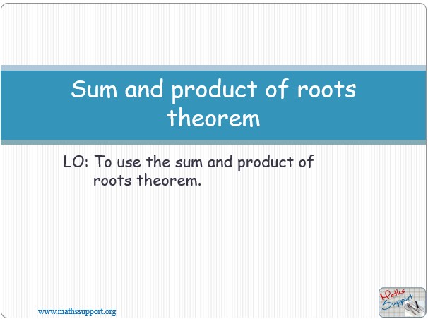 Maths AA-HL 2.12.7 Sum and product of the roots of polynomial equations