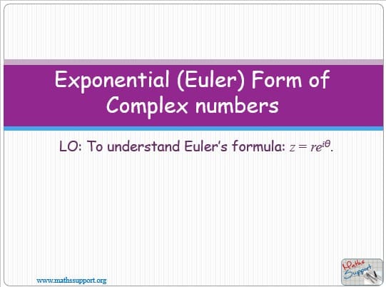 Maths AI-HL 1.13.3 Exponential form of complex numbers