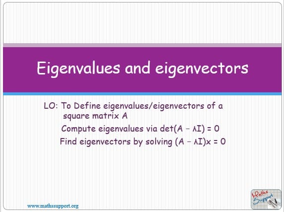 Maths AI-HL 1.15.1 Eigenvalues and eigenvectors